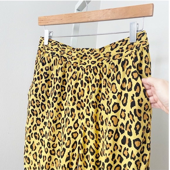 R13 Harem Jogger Pants Yellow Leopard size Small - Picture 6 of 13